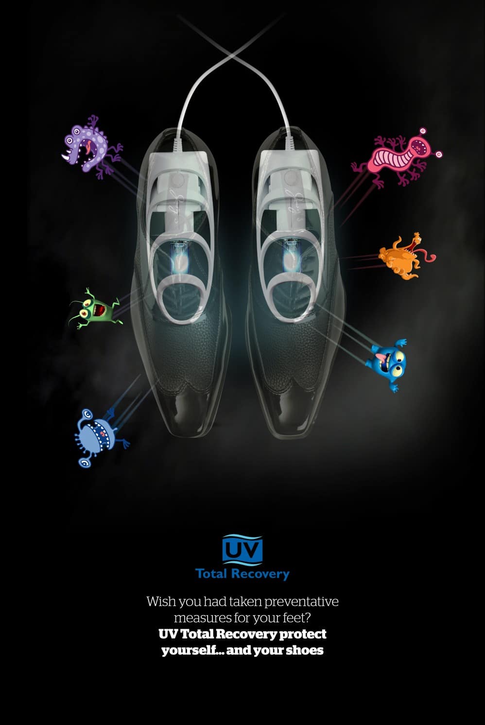 Home Care Wholesale® UV Ultraviolet Drying Deodorizer/Ionizer fit for Shoes Deodorization 